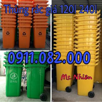 Nơi cung cấp thùng rác 120 lít 240 lít rẻ bình dương- lh 0911.082.000 Ms Nhiên