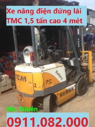 Phân phối xe nâng điện TMC, Komatsu, Sumitomo 1,5 tấn cao 4 mét giá rẻ