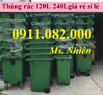  Sỉ lẻ thùng rác nhựa, hàng chất lượng giá rẻ- thùng rác 120l 240l 660l giá ưu đãi- lh 0911082000