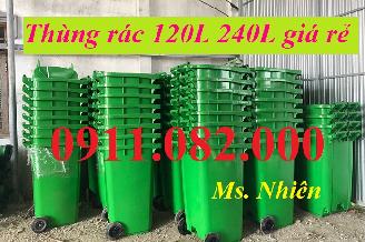  Cung cấp thùng rác 120L 240L 660L giá sỉ- thùng rác giá rẻ tại cần thơ- lh 0911082000