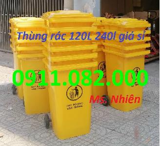  Sỉ giá rẻ số lượng thùng rác 120L 240L 660L giá rẻ tại vĩnh long, thùng rác nắp kín đủ màu- lh 0911