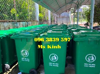 Thùng rác 240 lít, thùng đựng rác công cộng bền giá rẻ - 096 3839 597 Ms Kính