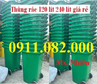 Bán thùng rác giá rẻ tại vĩnh long- thùng rác 120 lít 240 lít 660 lít, thùng rác 3 ngăn giá sỉ- lh 0