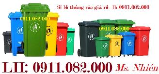 Chuyên bán thùng rác nhựa giá rẻ- thùng rác 120L 240L 660L đủ màu sắc giá thấp-lh 0911082000