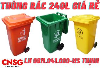 Thùng rác nhựa nắp kín, thùng rác 120 lít, thùng rác 240 lít lh 0911041000