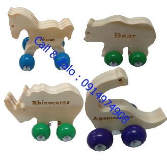 Mô hình xe đồ chơi con vật bằng gỗ-xưởng gỗ sản xuất theo yêu cầu