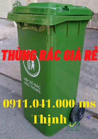 Đại lý thùng rác đồng tháp-thùng rác giá rẻ 120 lít lh 0911.041.000