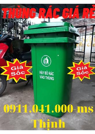 Cung cấp thùng rác công cộng giá sỉ, thùng rác 120lit 240lit tại vĩnh long lh 0911.041.000