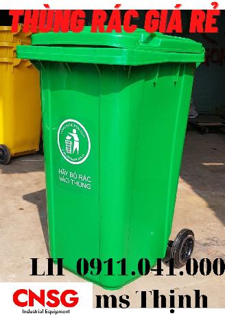 Bán thùng rác công cộng thanh lý giá rẻ 091104100, thùng rác 120lit 240lit