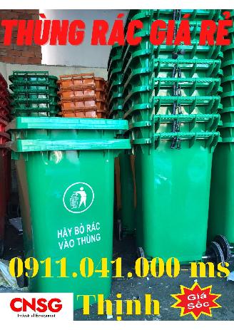 Cung cấp thùng rác nhựa 120lit 240lit giá rẻ tại đà nẵng, vĩnh long 0911.041.000
