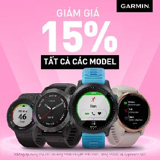 Giảm mạnh đến 15% khi mua sắm đồng hồ thông minh Garmin tại Bình Minh