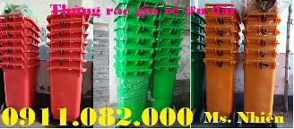 Phân phối thùng rác 240 lít giá rẻ tại trà vinh- thùng rác 120 lít 660 lít- 0911.082.000