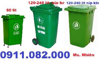 Cần xả kho giá rẻ thùng rác nhựa- thùng rác 120 lít 240 lít giá chuyên sỉ