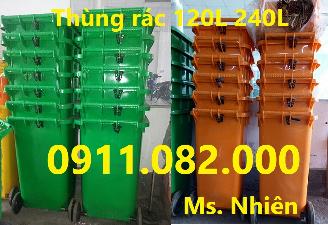 Chuyên bán thùng rác 120 lít 240 lít giá rẻ tại kiên giang- thùng rác siêu dầy- 0911082000