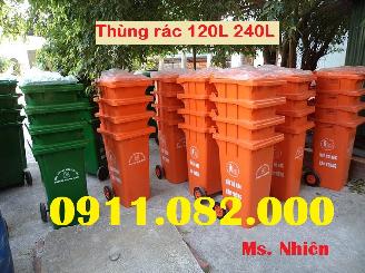 Bán thùng rác nhựa hdpe loại 120L 240L 660L giá rẻ- chuyên thùng rác giá sỉ- lh 0911.082.000