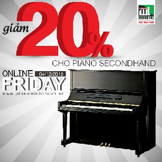 Online Friday giảm giá sốc đàn piano secondhand tại Minh Thanh PIANO