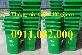 Giá rẻ thùng rác 240 lít tại hậu giang- Thùng rác 120 lít nắp kín có bánh xe- lh 0911082000