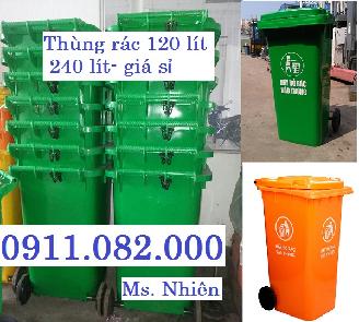 Bán thùng rác 120 lít giá rẻ châu thành- thùng rác 240 lít, 660 lít giá sỉ- 0911082000