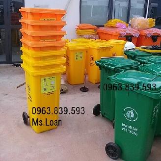 Giá thùng đựng rác hdpe 120L rẻ tại Biên Hòa./ 0963.839.593 Ms.Loan