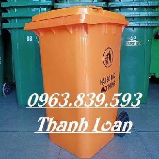 Bán thùng rác 240lit cam, vàng giảm giá HCM./ 0963.839.593 Ms.Loan
