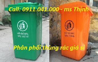 Thùng rác môi trường 240L cung cấp tại trường học