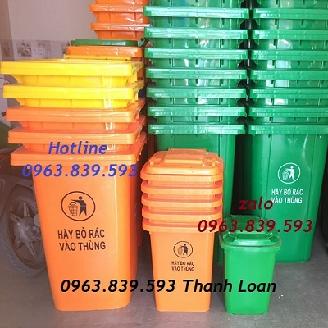 Thùng nhựa đựng rác dung tích  60L 120L  240L giao toàn quốc./ 0963.839.593 Ms.Loan