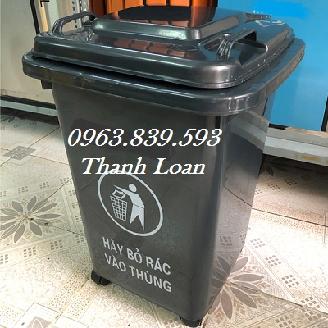 Thùng rác 60 lit đựng rác y tế, thùng phân loại rác thải công nghiệp./ 0963.839.593 Ms.Loan