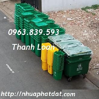 Thùng phân loại rác dung tích 120L - 240L - 660L, thùng rác công cộng rẻ. 0963.839.593 Ms.Loan