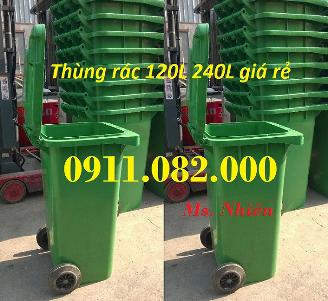 Chuyên bỏ sỉ thùng rác 120L 240L giá rẻ cho đại lý- thùng rác giá rẻ tại đồng tháp- lh 0911082000