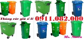 Thùng rác 240 lít giá rẻ tại cần thơ- thùng rác inox, thùng rác hình thú- lh 0911082000