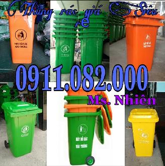 Chuyên bán thùng rác 120L 240L giá sỉ lẻ- thùng rác 660 lít giá rẻ- lh 0911.082.000