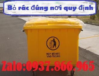 Thùng rác 660l, thùng thu gom rác thải, thùng rác công cộng, thùng thu gom rác thải, thùng rác 660lc