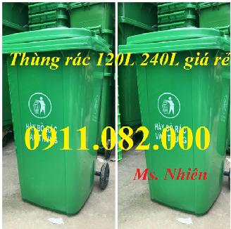  Thùng đựng rác giá rẻ- khuyến mãi thùng rác 120l 240l 660l tại vĩnh long- lh 0911082000
